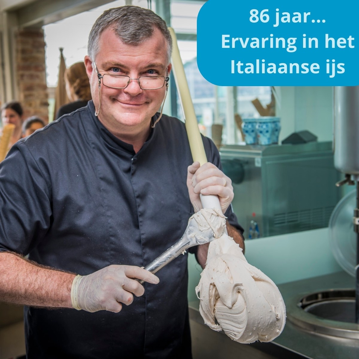 86 jaar ervaring in het produceren van italiaanse ijs